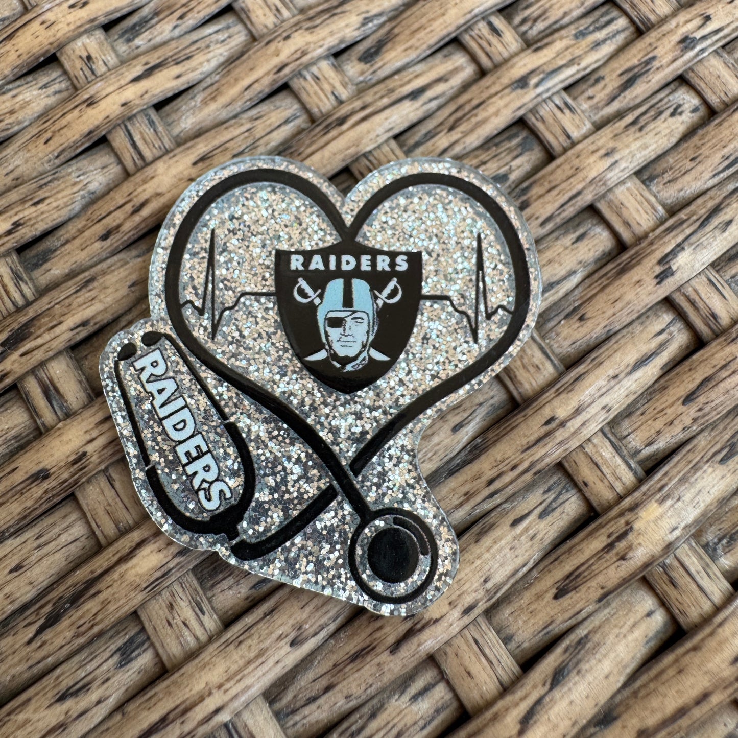 Raiders, MEDICAL,  Football, Planar, Cabochon, Single Pc.