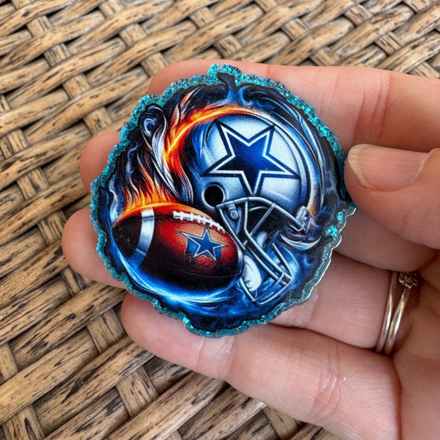 Dallas Cowboys,  Football, Planar, Cabochon, Single Pc.