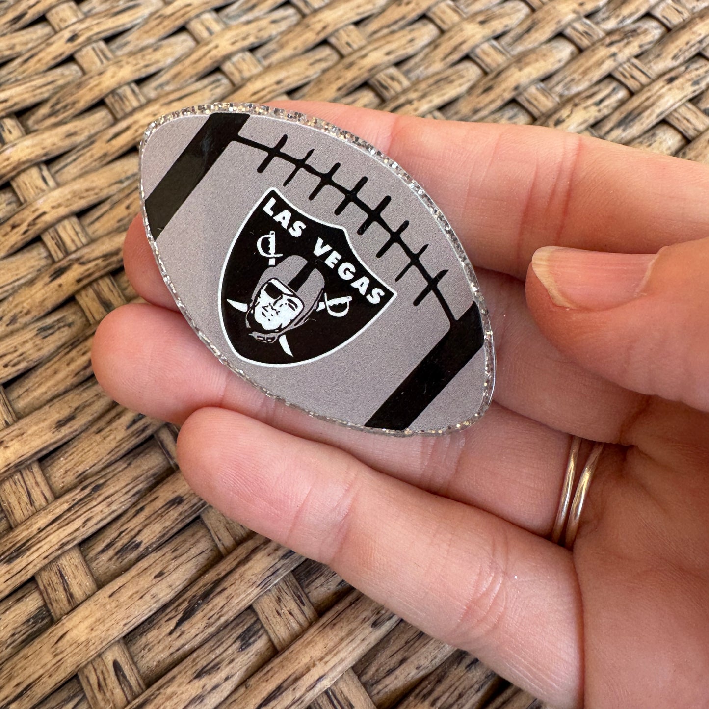RAIDERS, Football, Planar, Cabochon, Single Pc.