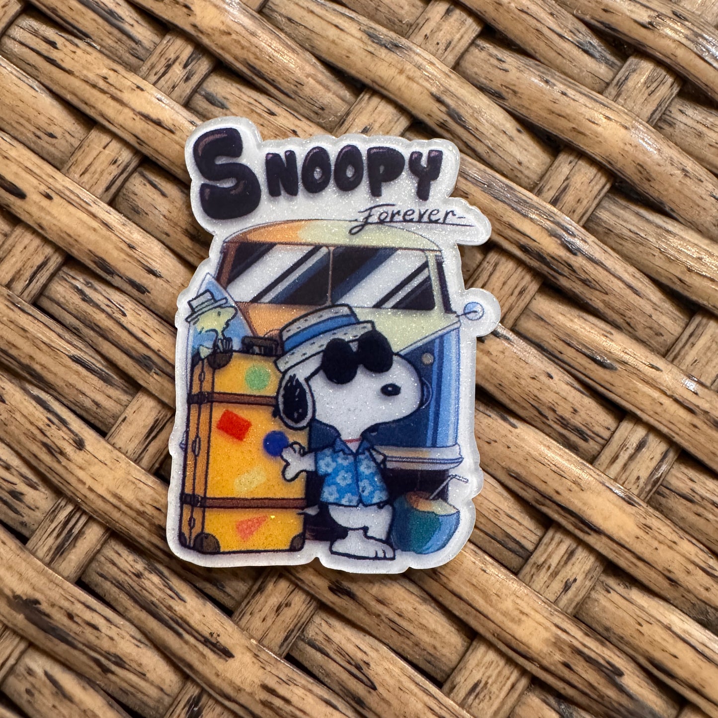 Snoopy Acrylic Flatback,  Planar, Cabochon, Single Pc