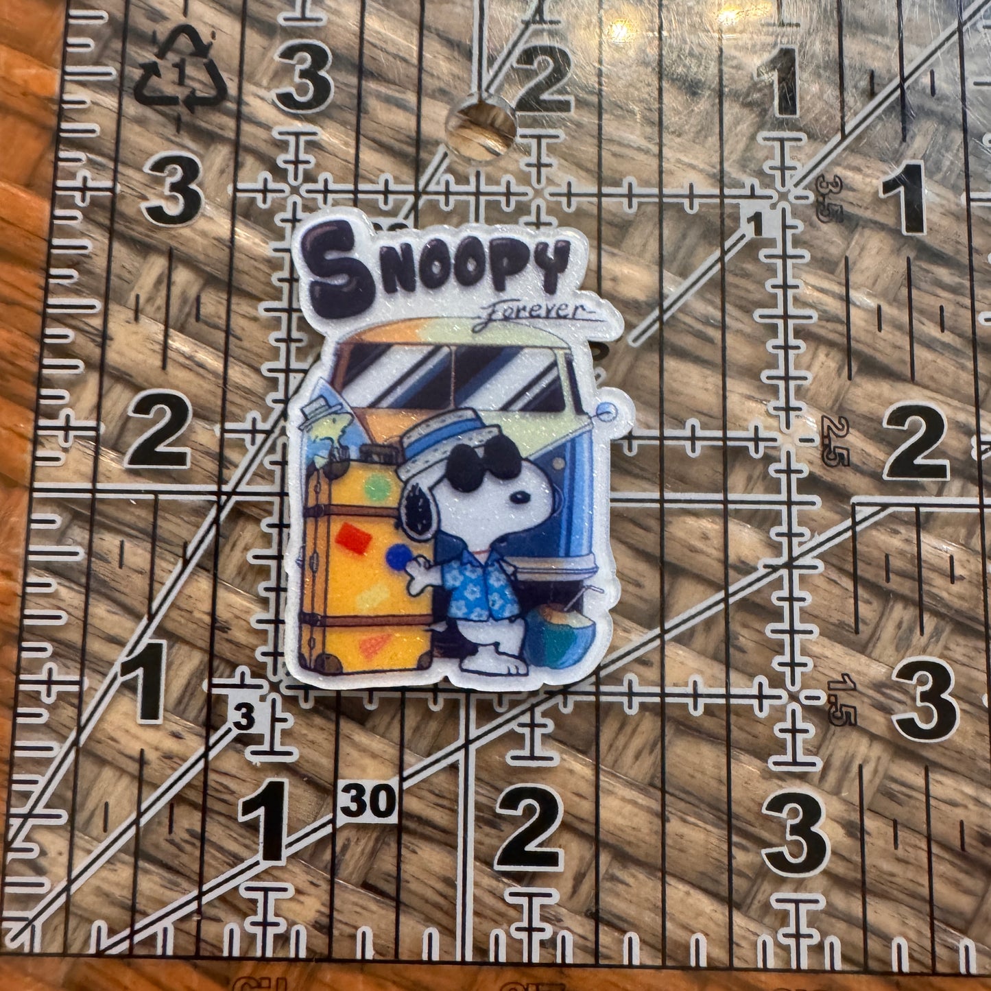 Snoopy Acrylic Flatback,  Planar, Cabochon, Single Pc
