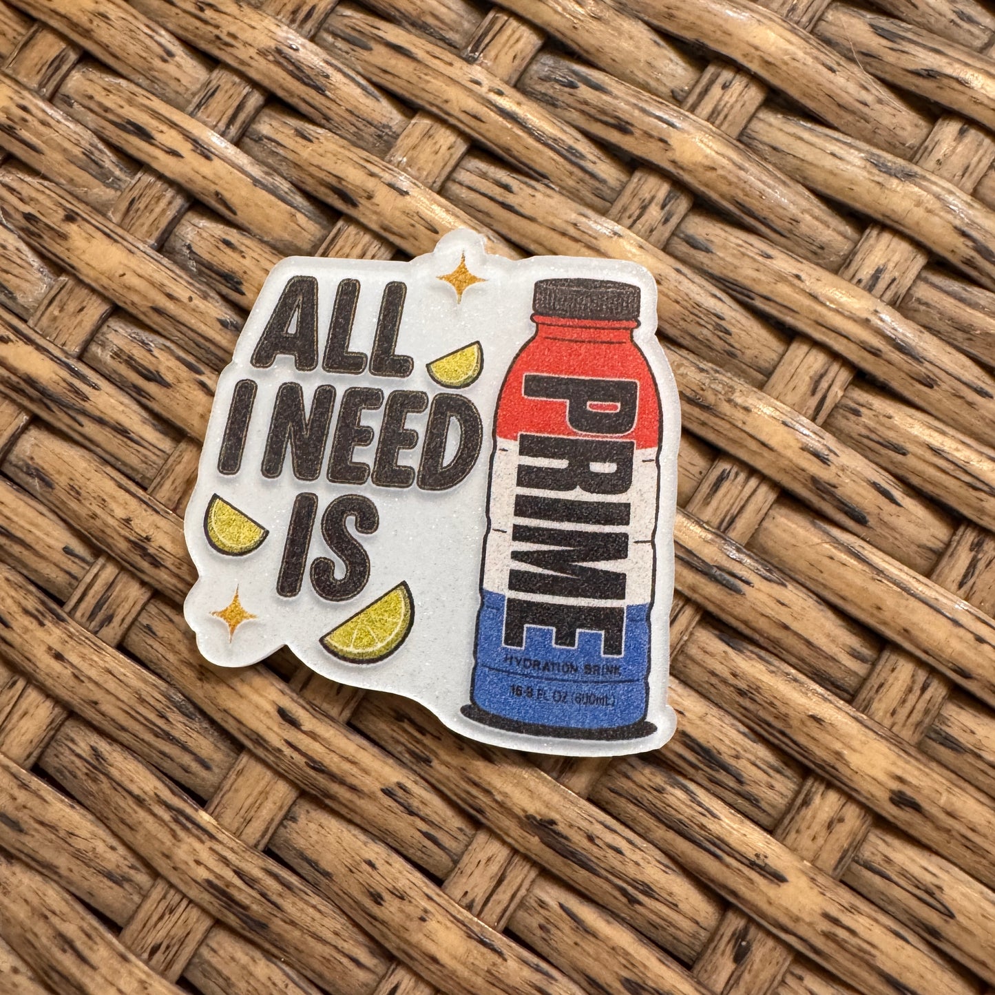 Prime Drink Acrylic Flatback,  Planar, Cabochon, Single Pc