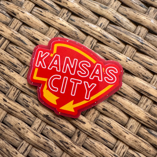 KC Chiefs  Acrylic Flatback,  Planar, Cabochon, Single Pc