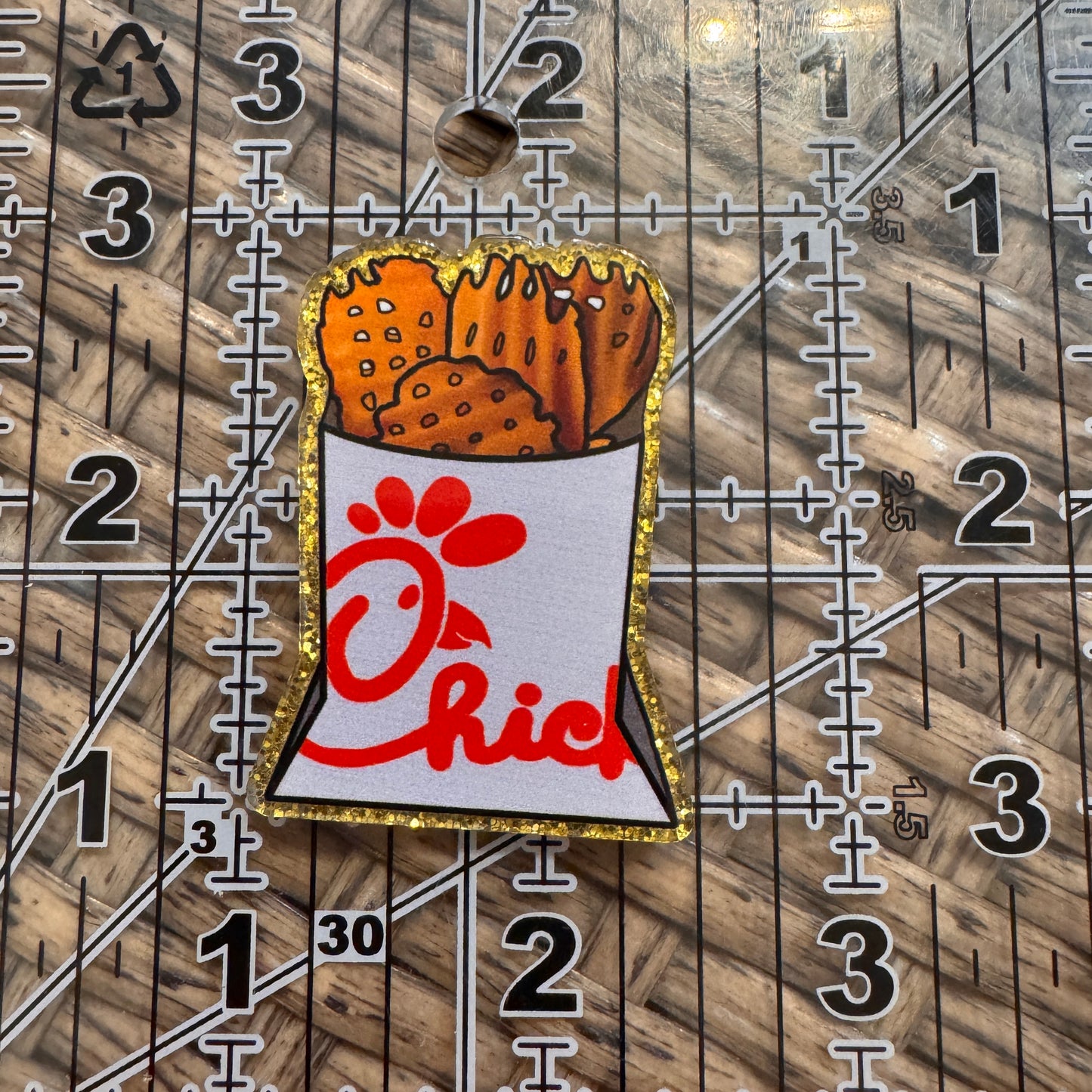 Chick F La Fries Acrylic Flatback,  Planar, Cabochon, Single Pc
