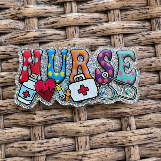 Acrylic Fatback, Planar, Cabochon, Craft Supply - Nurse