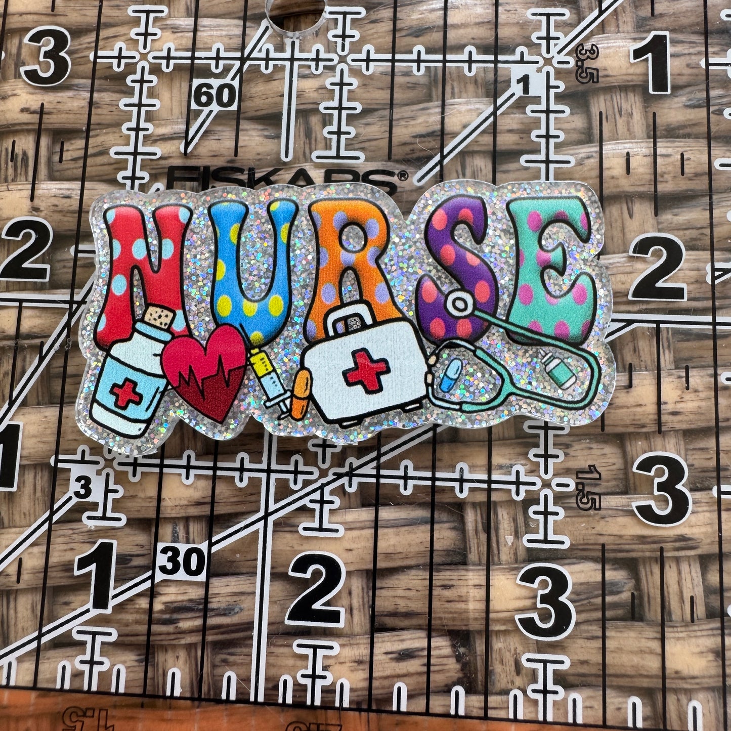 Acrylic Fatback, Planar, Cabochon, Craft Supply - Nurse