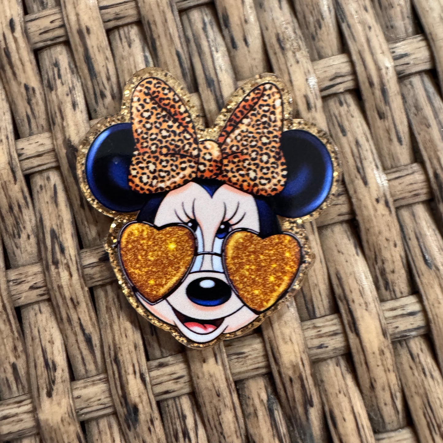 Minnie Mouse Flatback,  Planar, Cabochon, Single Pc