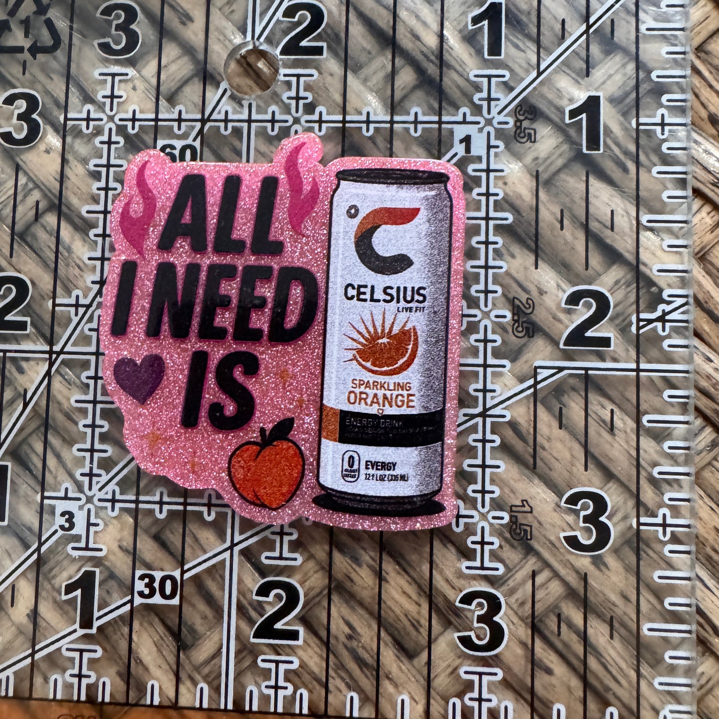 Celsius drink Flatback,  Planar, Cabochon, Single Pc
