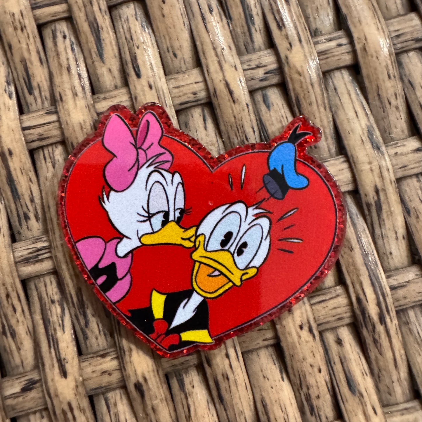 Donald and Daisy Duck  Flatback,  Planar, Cabochon, Single Pc