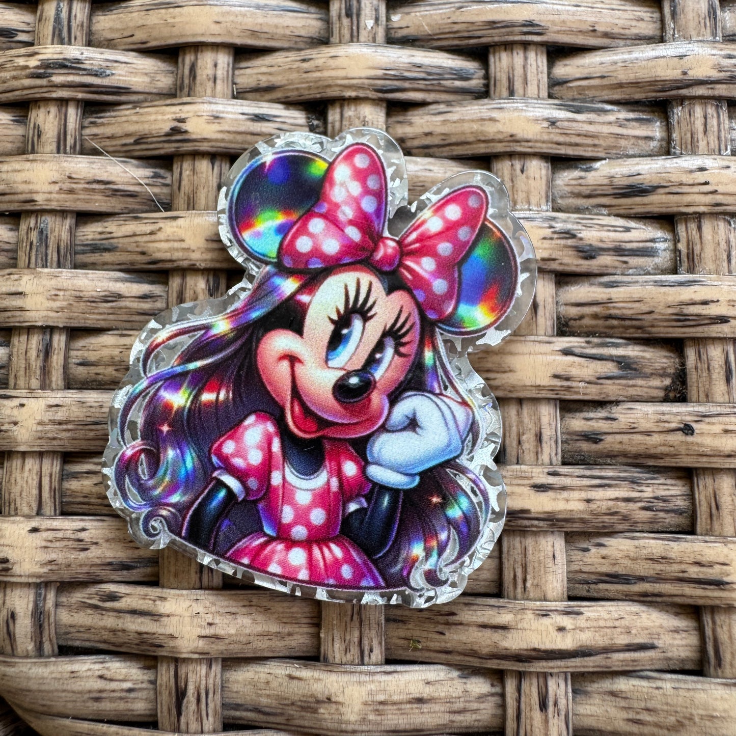 Acrylic Fatback, Planar, Cabochon, Craft Supply - Cartoon Minnie Mouse