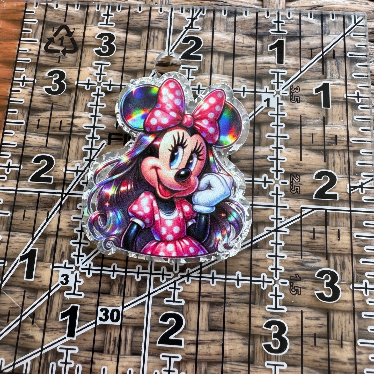 Acrylic Fatback, Planar, Cabochon, Craft Supply - Cartoon Minnie Mouse