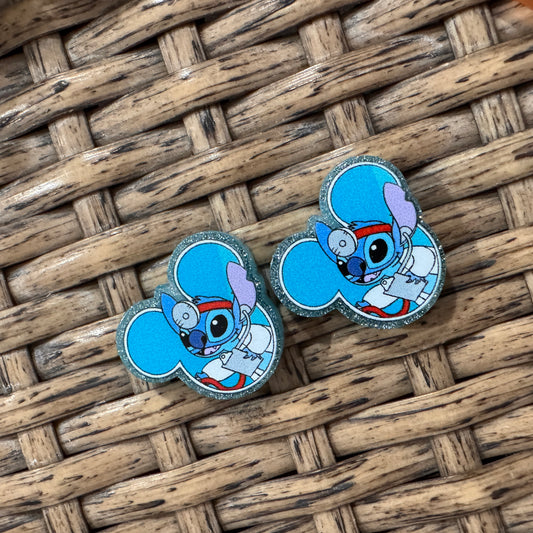 Small Acrylic Focal Bead Set of Two  – Double-Sided Image Charms for Beadable Pens, Badge Reels, Keychains, Jewelry, Junk Cases