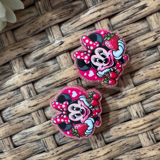 Small Acrylic Focal Bead Set of Two  – Double-Sided Image  for Beadable Pens, Badge Reels, Keychains, Jewelry, Junk Cases