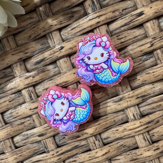 Small Acrylic Focal Bead Set of Two  – Double-Sided Image  for Beadable Pens, Badge Reels, Keychains, Jewelry, Junk Cases (Copy)