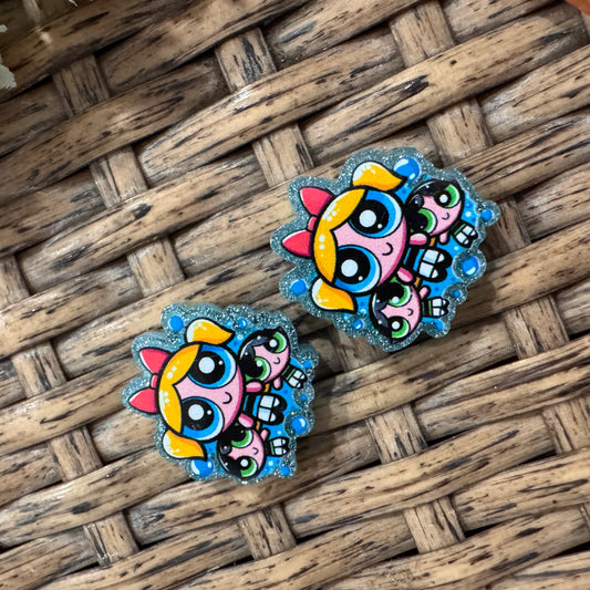 Small Acrylic Focal Bead Set of Two  – Double-Sided Image  for Beadable Pens, Badge Reels, Keychains, Jewelry, Junk Cases