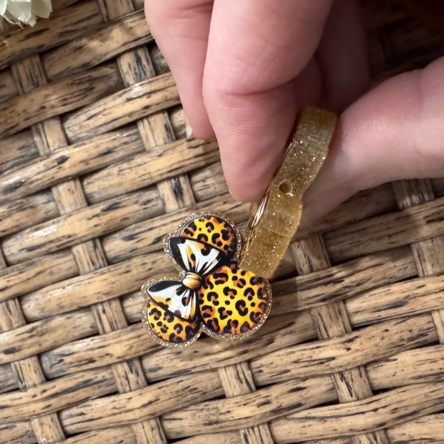 Small Acrylic Focal Bead Set of Two  – Double-Sided Image  for Beadable Pens, Badge Reels, Keychains, Jewelry, Junk Cases