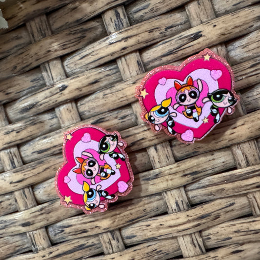 Small Acrylic Focal Bead Set of Two  – Double-Sided Image  for Beadable Pens, Badge Reels, Keychains, Jewelry, Junk Cases