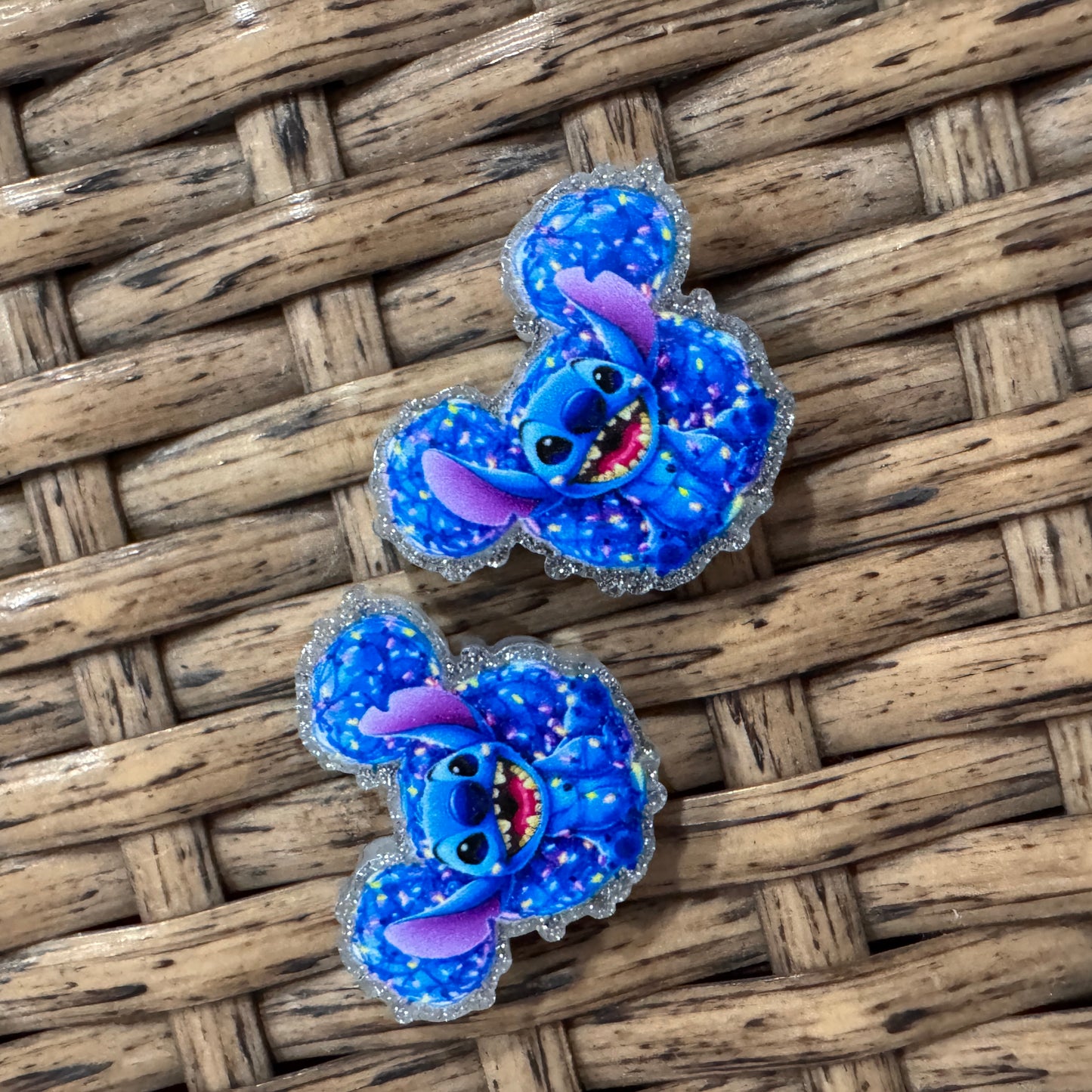 Small Acrylic Focal Bead Set of Two  – Double-Sided Image  for Beadable Pens, Badge Reels, Keychains, Jewelry, Junk Cases