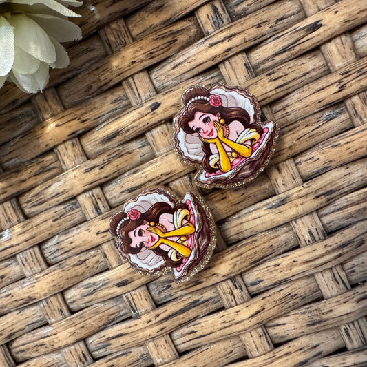 Small Acrylic Focal Bead Set of Two  – Double-Sided Image  for Beadable Pens, Badge Reels, Keychains, Jewelry, Junk Cases