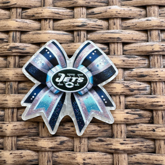 Jets, Bow,  Football, Planar, Cabochon, Single Pc.