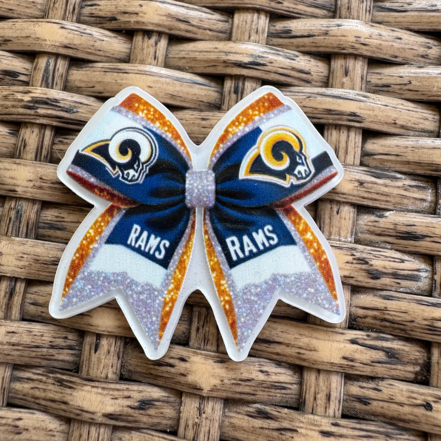 Rams, Bow,  Football, Planar, Cabochon, Single Pc.