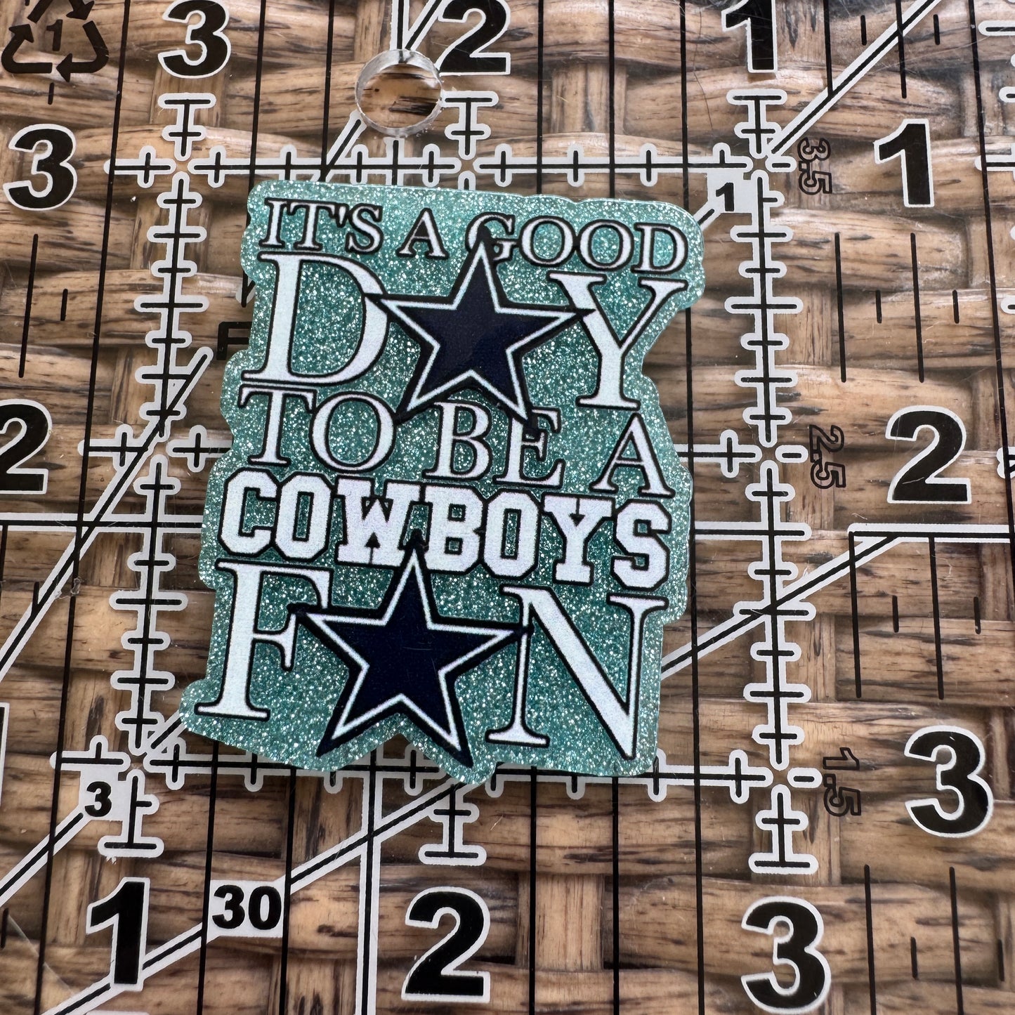 Acrylic Fatback, Planar, Cabochon, Craft Supply - Cowboys, Football