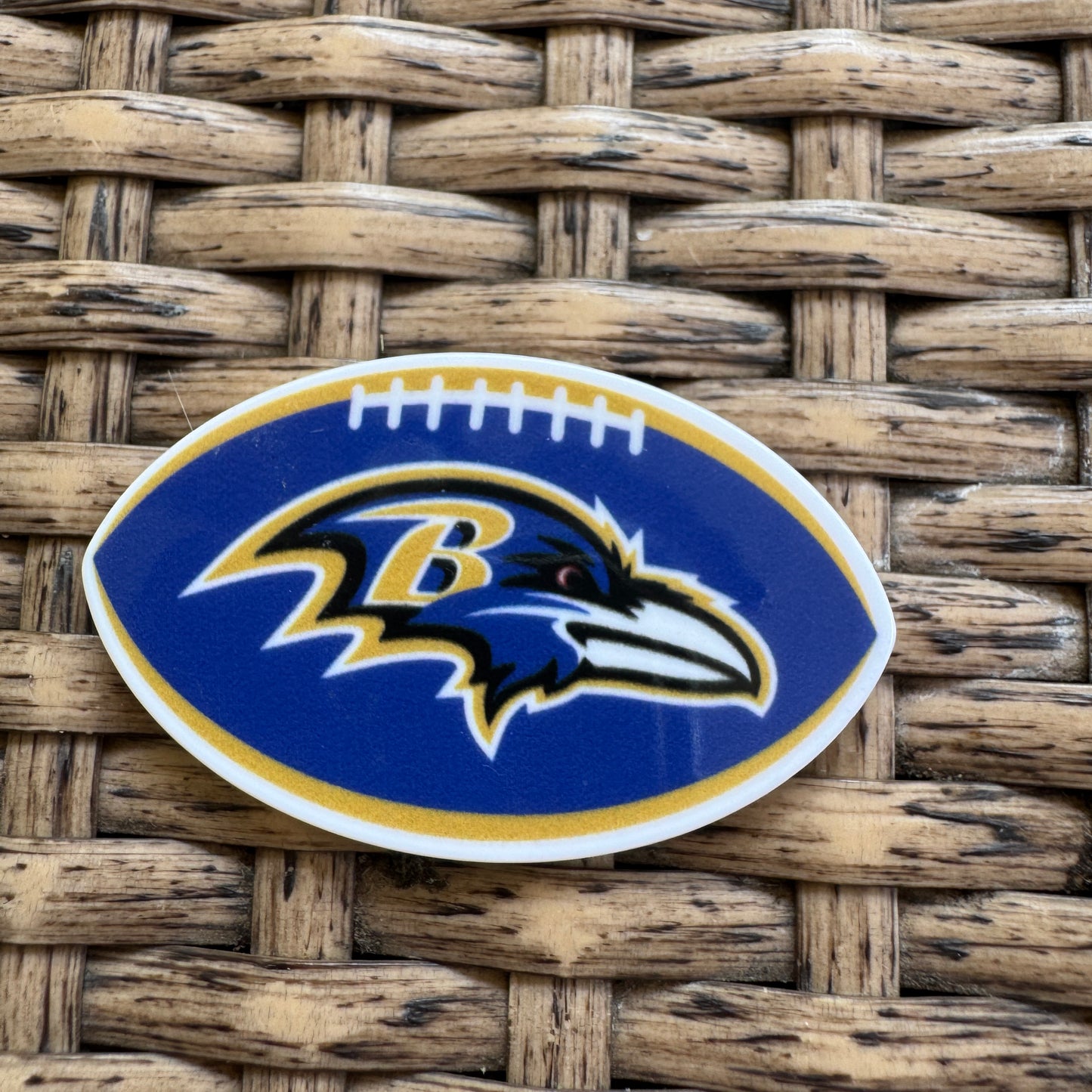 Acrylic Fatback, Planar, Cabochon, Craft Supply -Ravens Football