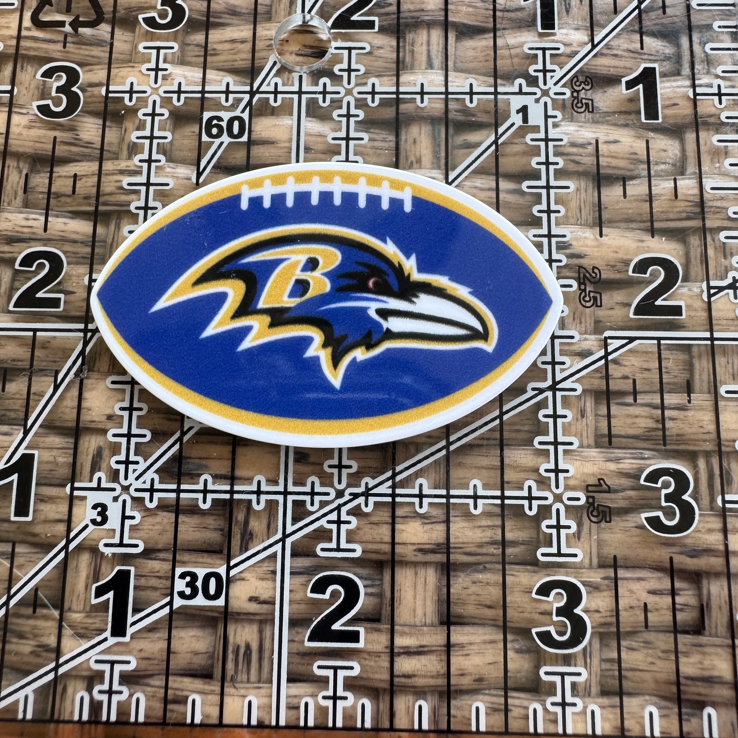 Acrylic Fatback, Planar, Cabochon, Craft Supply -Ravens Football
