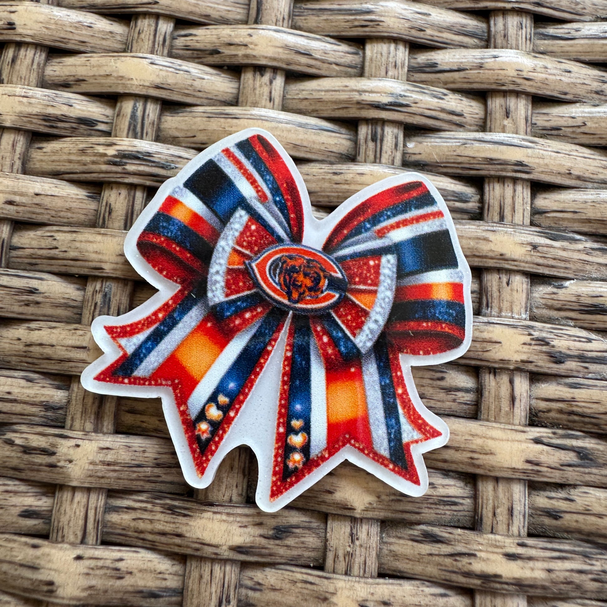 Acrylic Fatback, Planar, Cabochon, Craft Supply - Chicago Bears Football Team