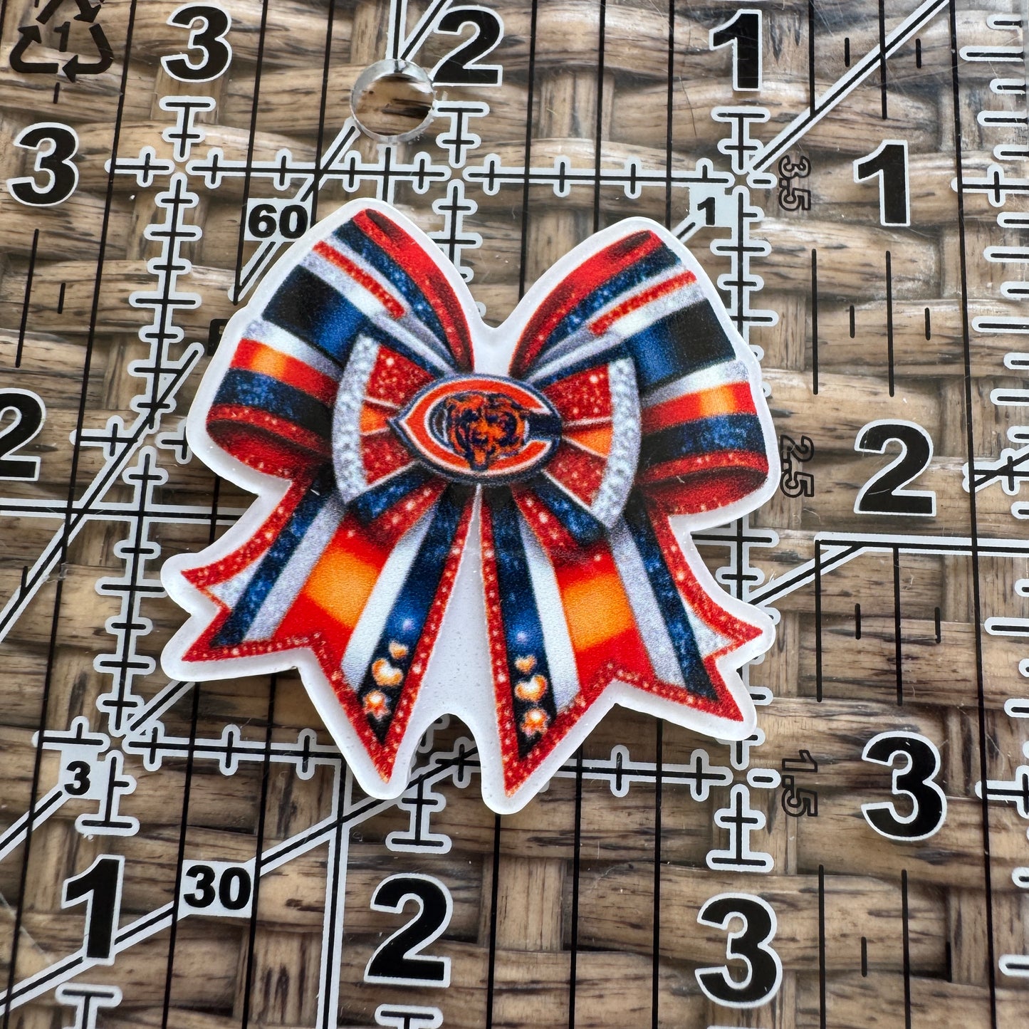 Acrylic Fatback, Planar, Cabochon, Craft Supply - Chicago Bears Football Team