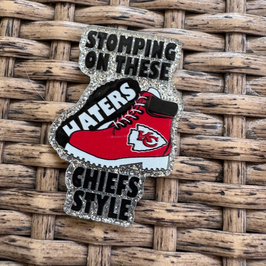Acrylic Fatback, Planar, Cabochon, Craft Supply - Kansas City Chiefs Football Team