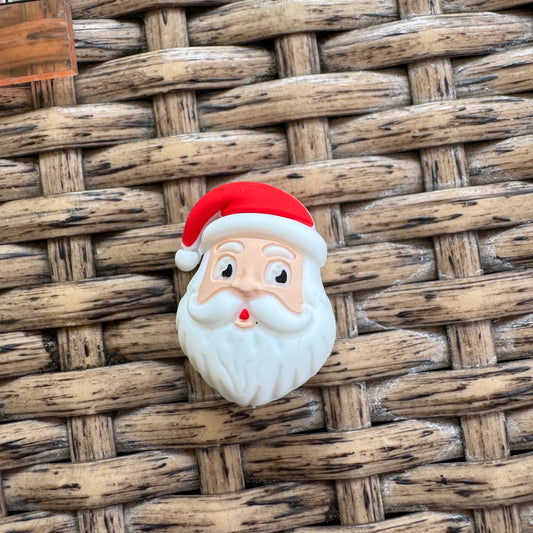 Silicone Flocal Bead Santa Head 3D