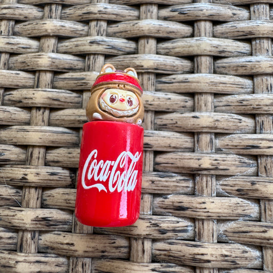 Flocal Bead Coke WIth Labubu Head