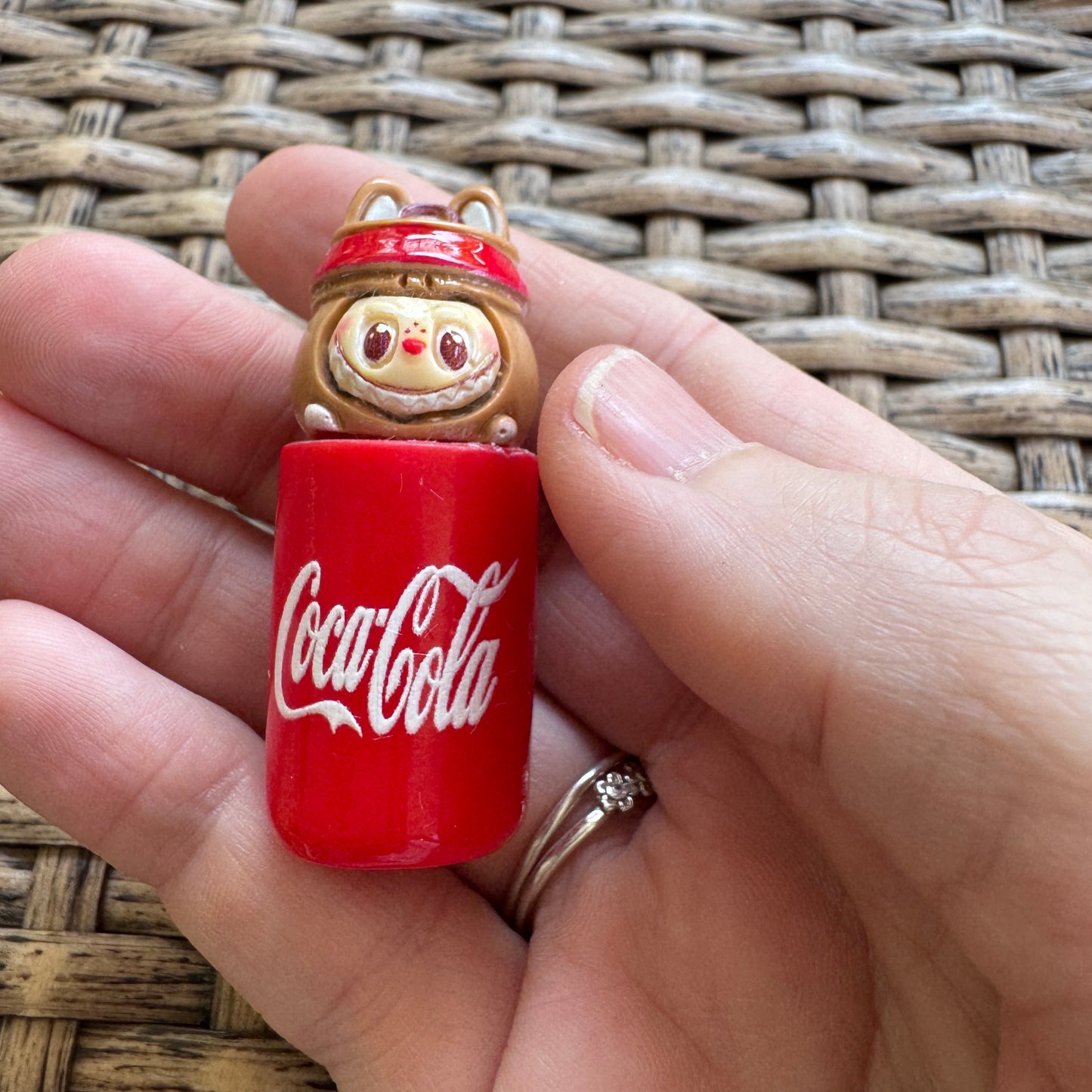 Flocal Bead Coke WIth Labubu Head