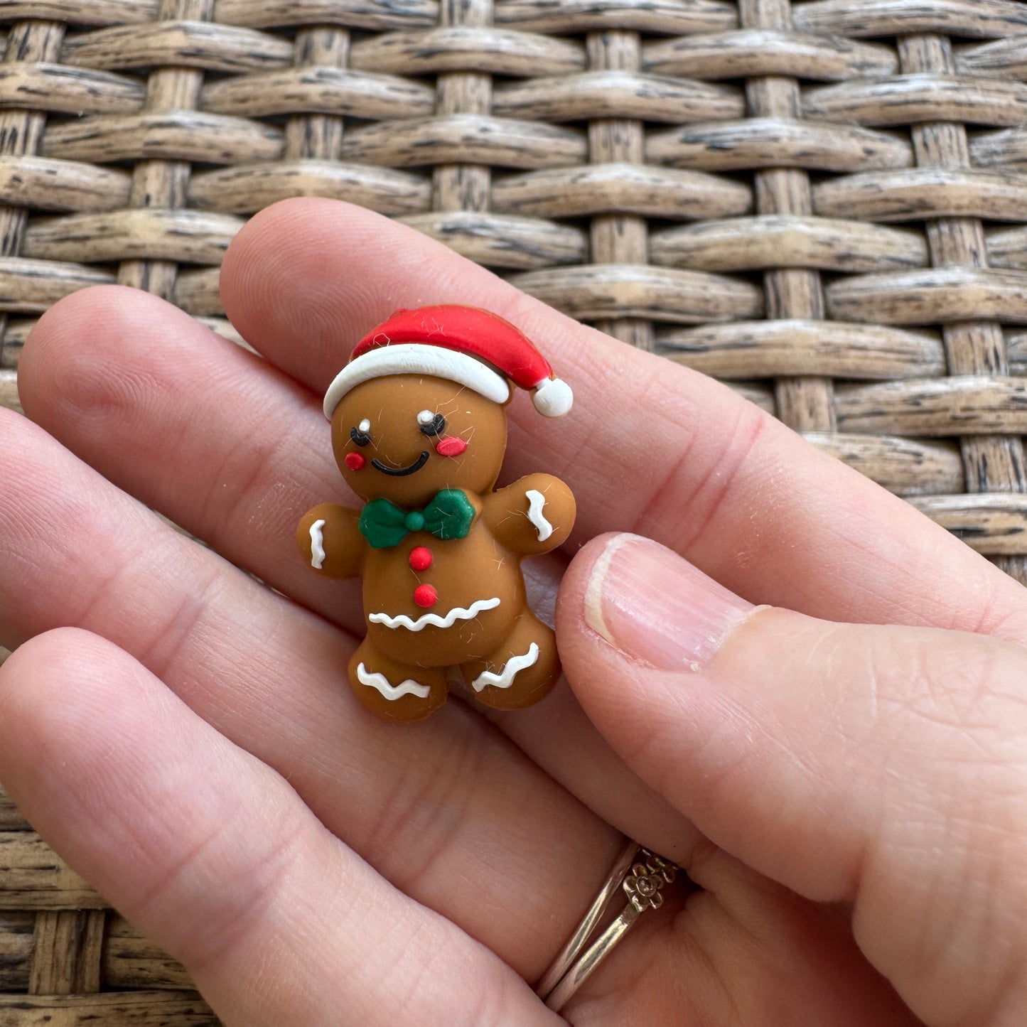 Flocal Bead Silicone 3D Gingerbread Man