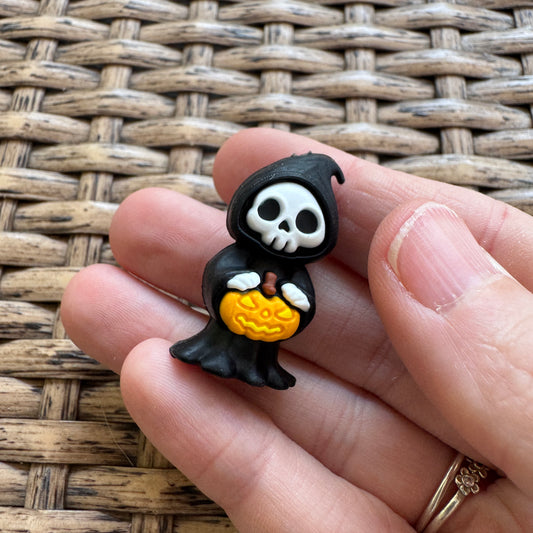 Flocal Bead Silicone 3D Scream Ghost Guy with Pumpkin