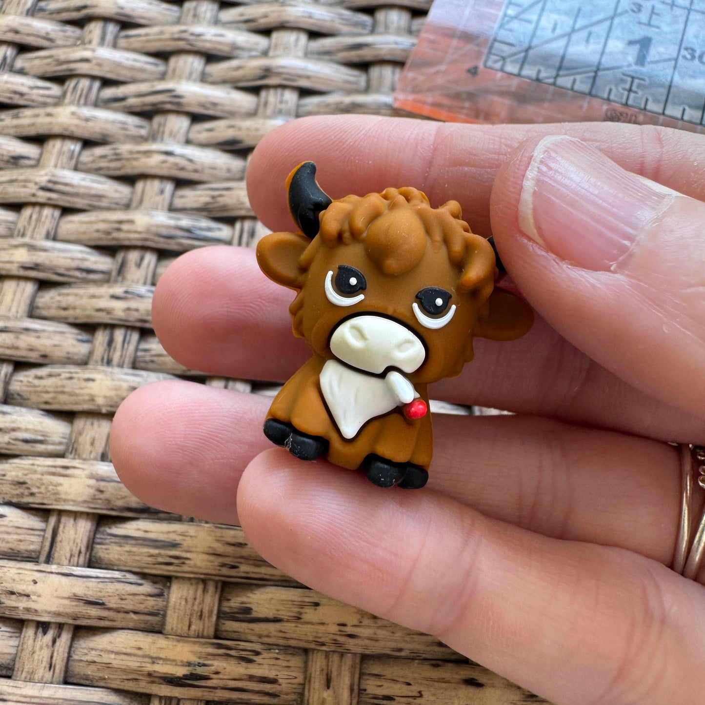 Flocal Bead Silicone Smoking Highland Cow