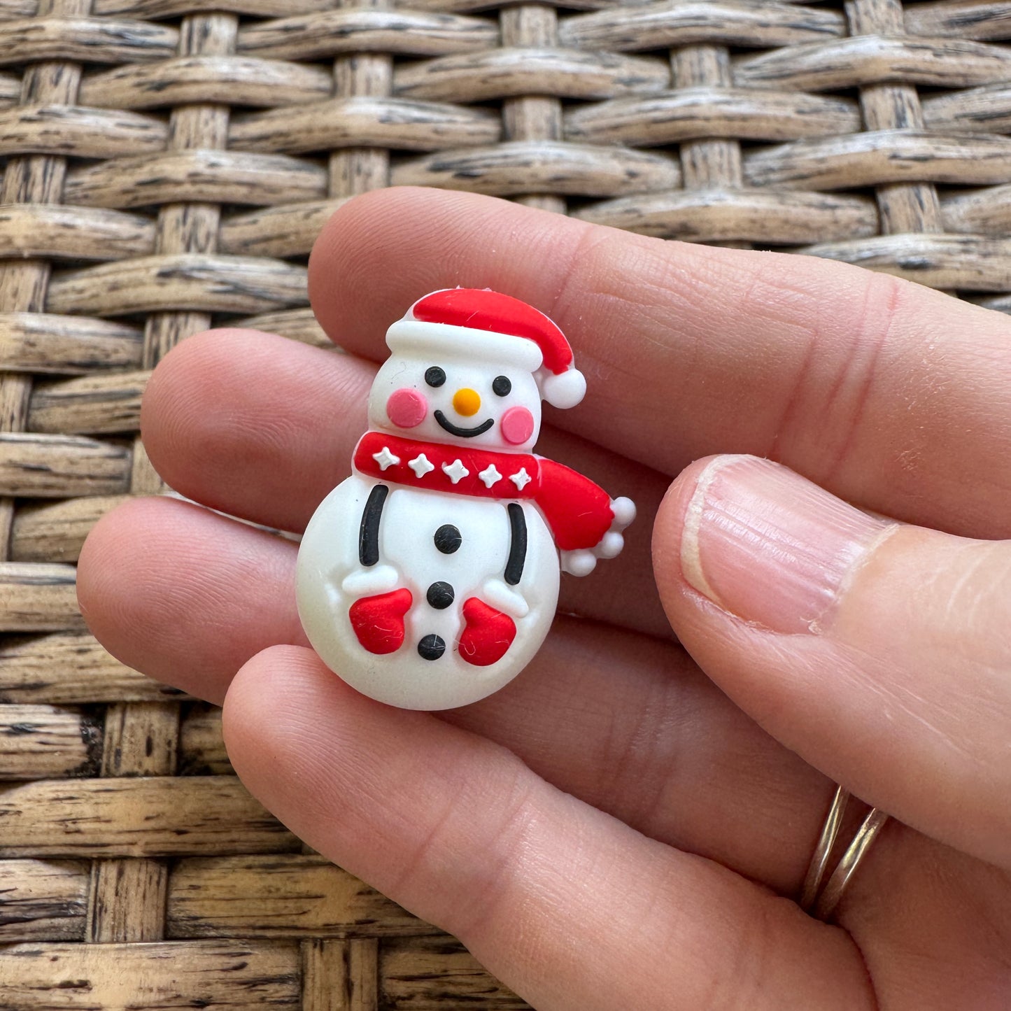 Flocal Bead Silicone Snowman 3D