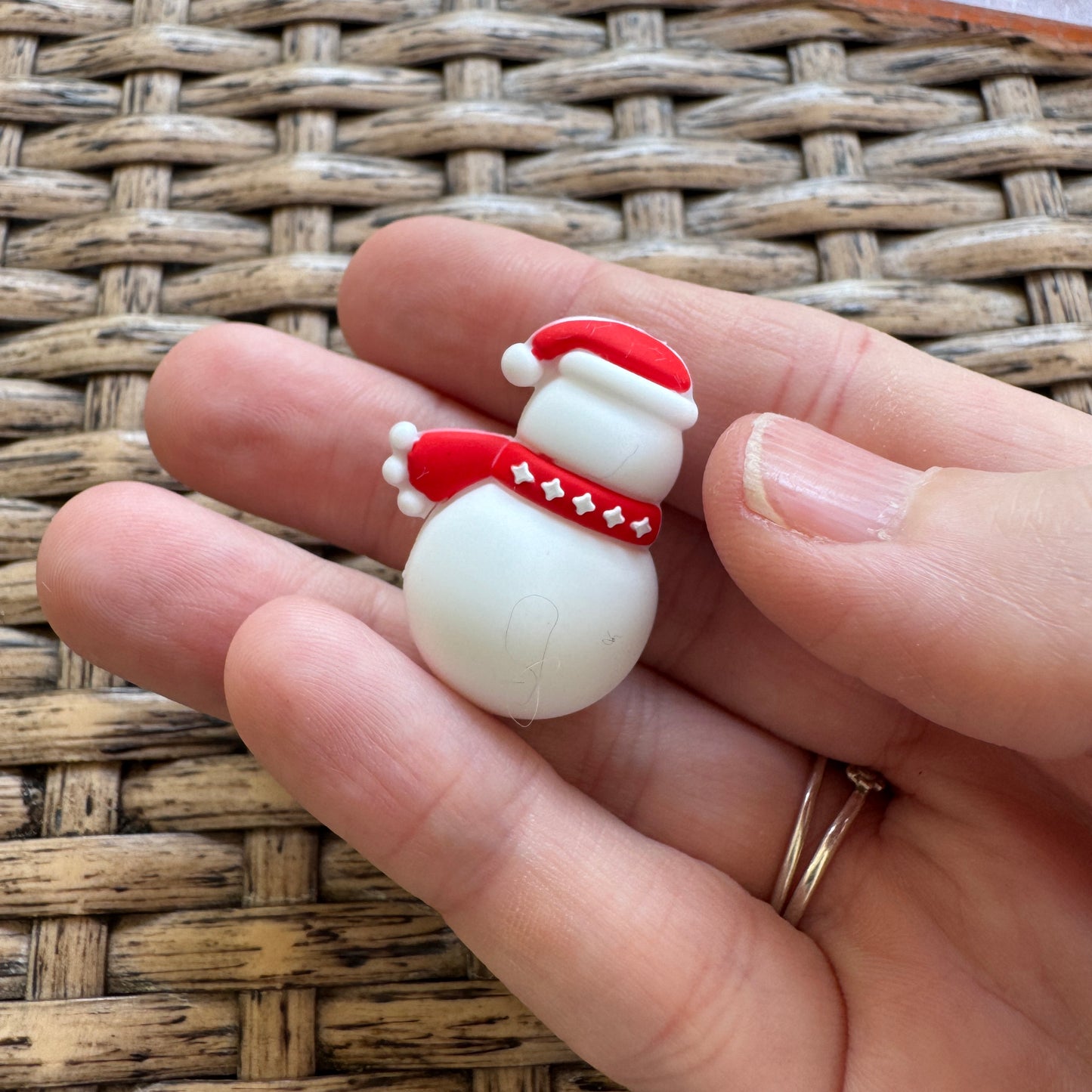 Flocal Bead Silicone Snowman 3D