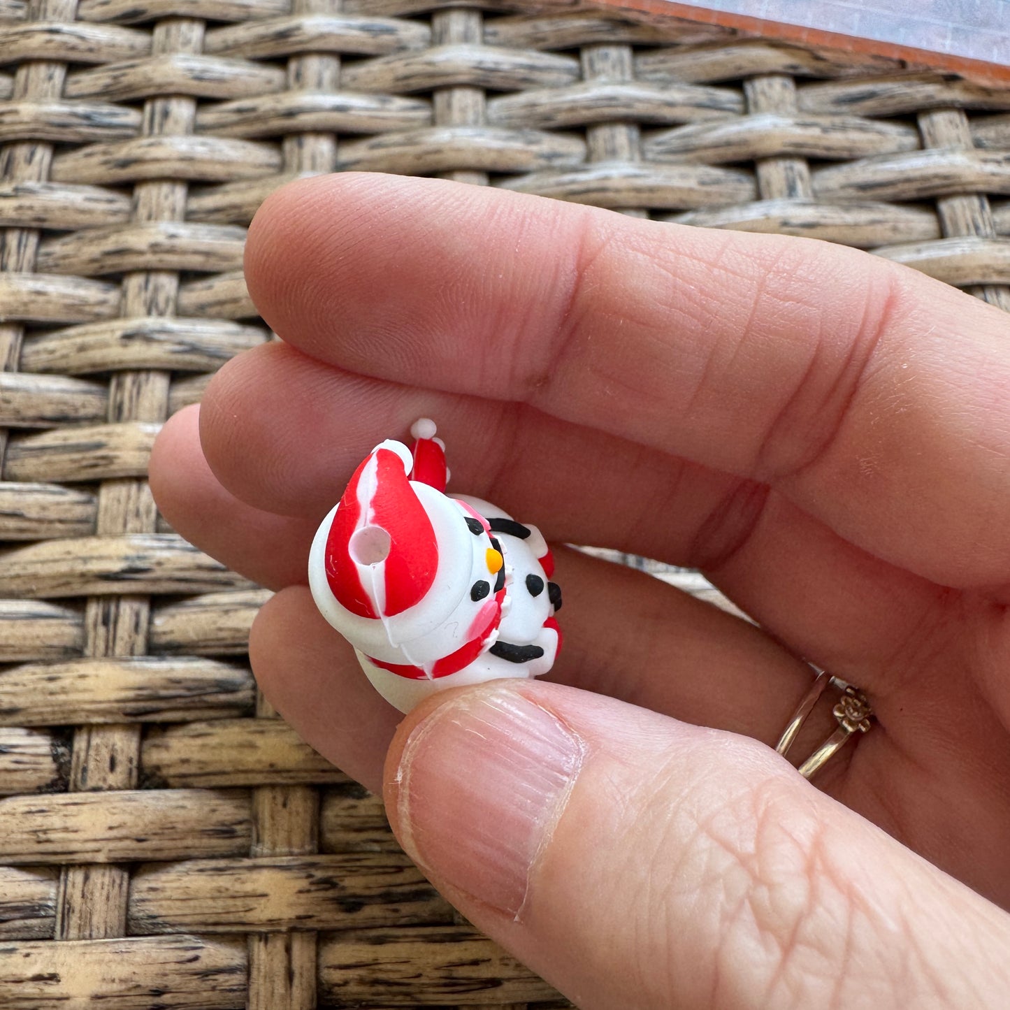 Flocal Bead Silicone Snowman 3D