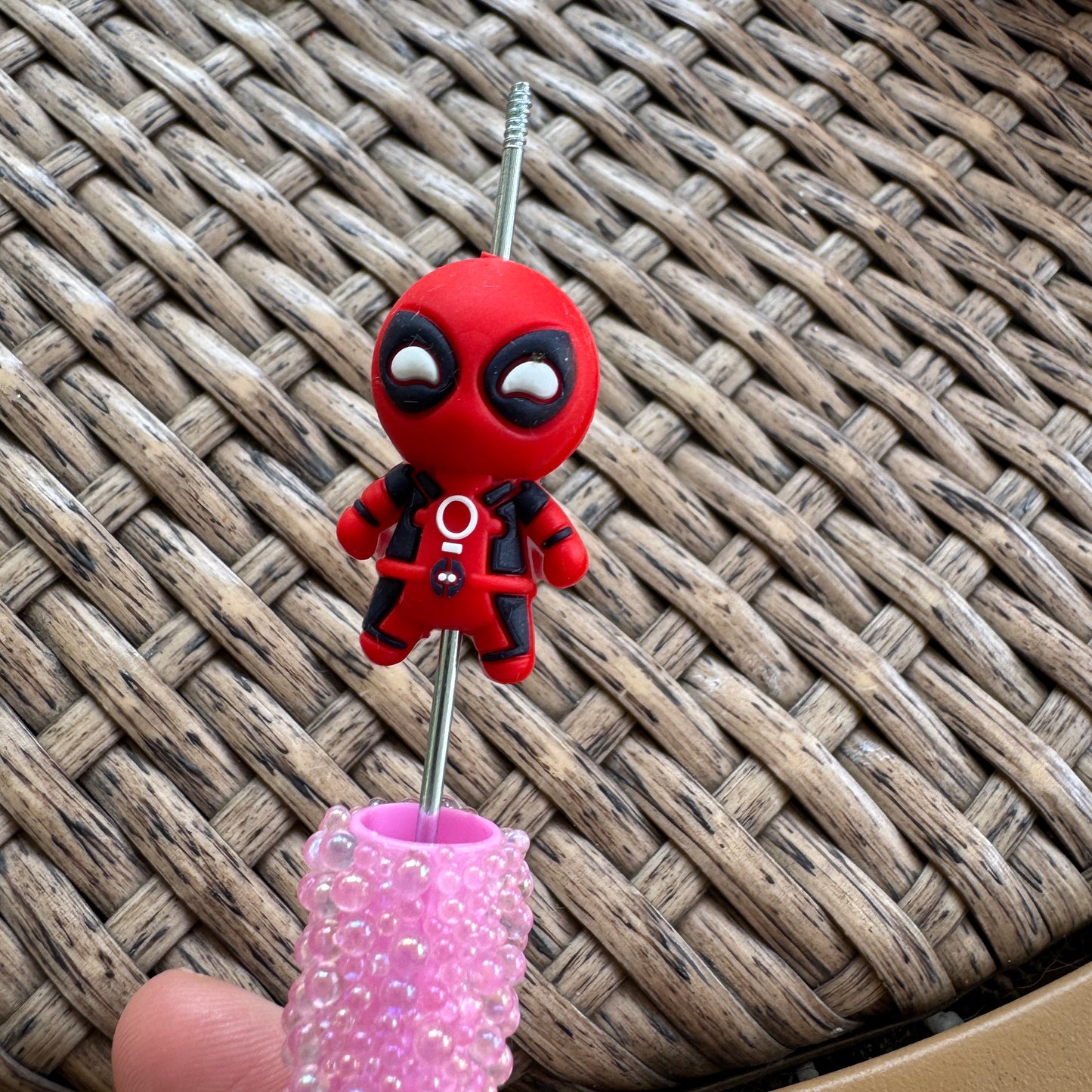 Silicone Flocal Bead DeadPool 3D (Copy)