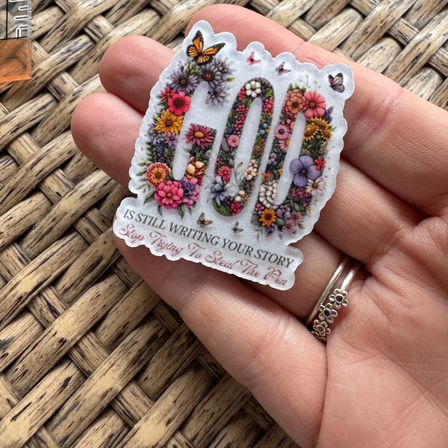 Acrylic Fatback, Planar, Cabochon, Craft Supply - Christian God Is Still Writing Your Story