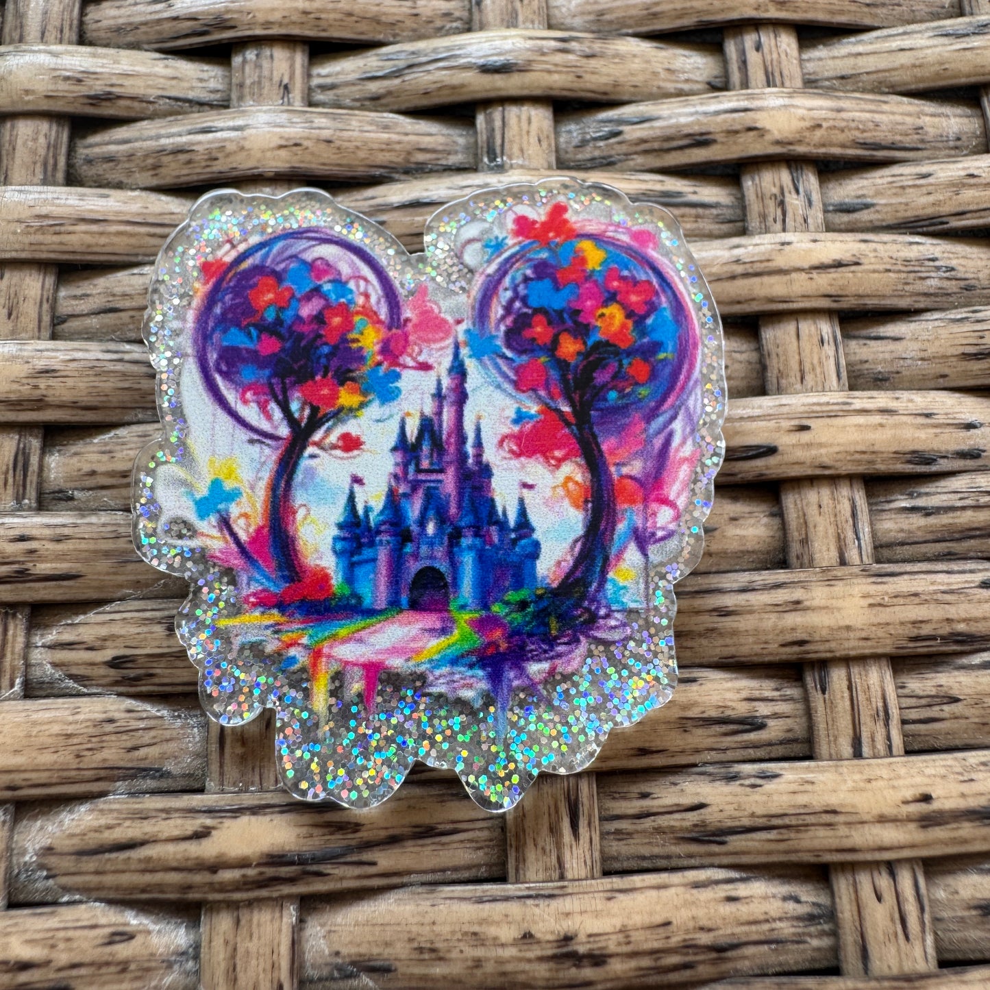 Acrylic Fatback, Planar, Cabochon, Craft Supply - Cartoon Castle Princess