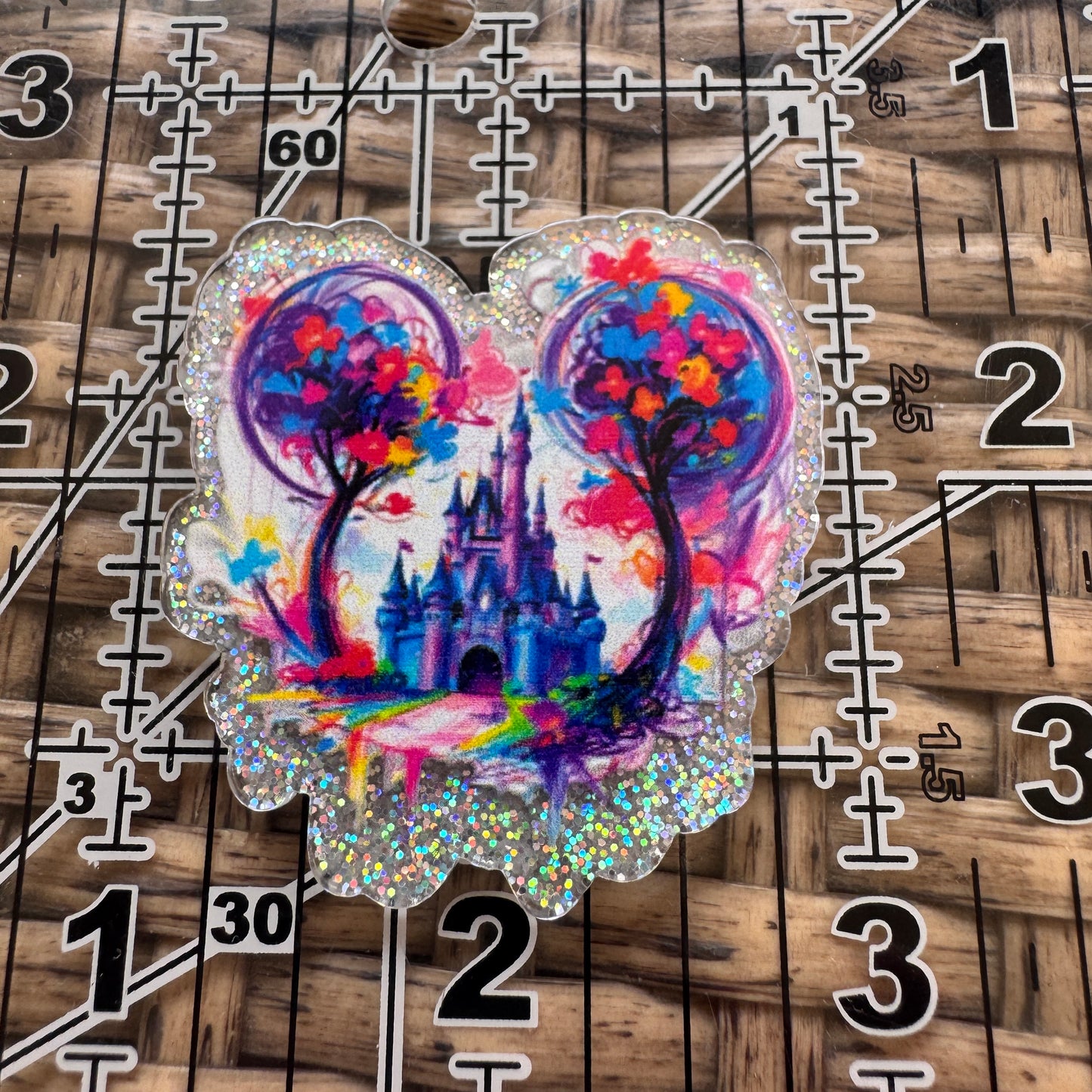 Acrylic Fatback, Planar, Cabochon, Craft Supply - Cartoon Castle Princess