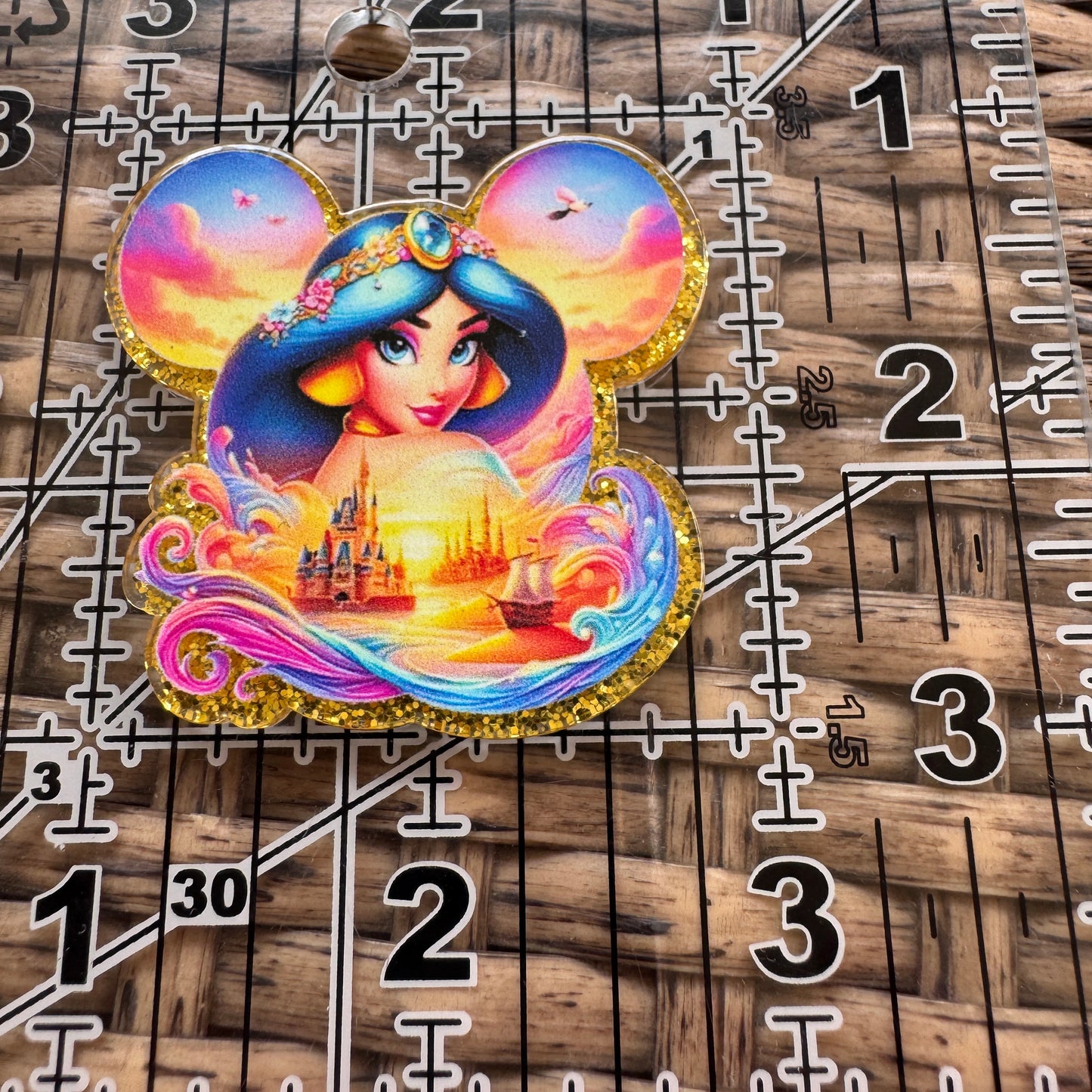 Acrylic Fatback, Planar, Cabochon, Craft Supply - Cartoon Jasmine