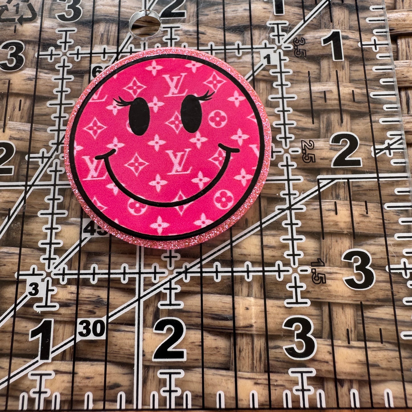 Acrylic Fatback, Planar, Cabochon, Craft Supply - Designer, Smiley Face
