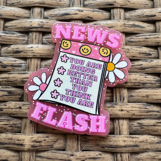 Acrylic Fatback, Planar, Cabochon, Craft Supply - Inspirational News Flash