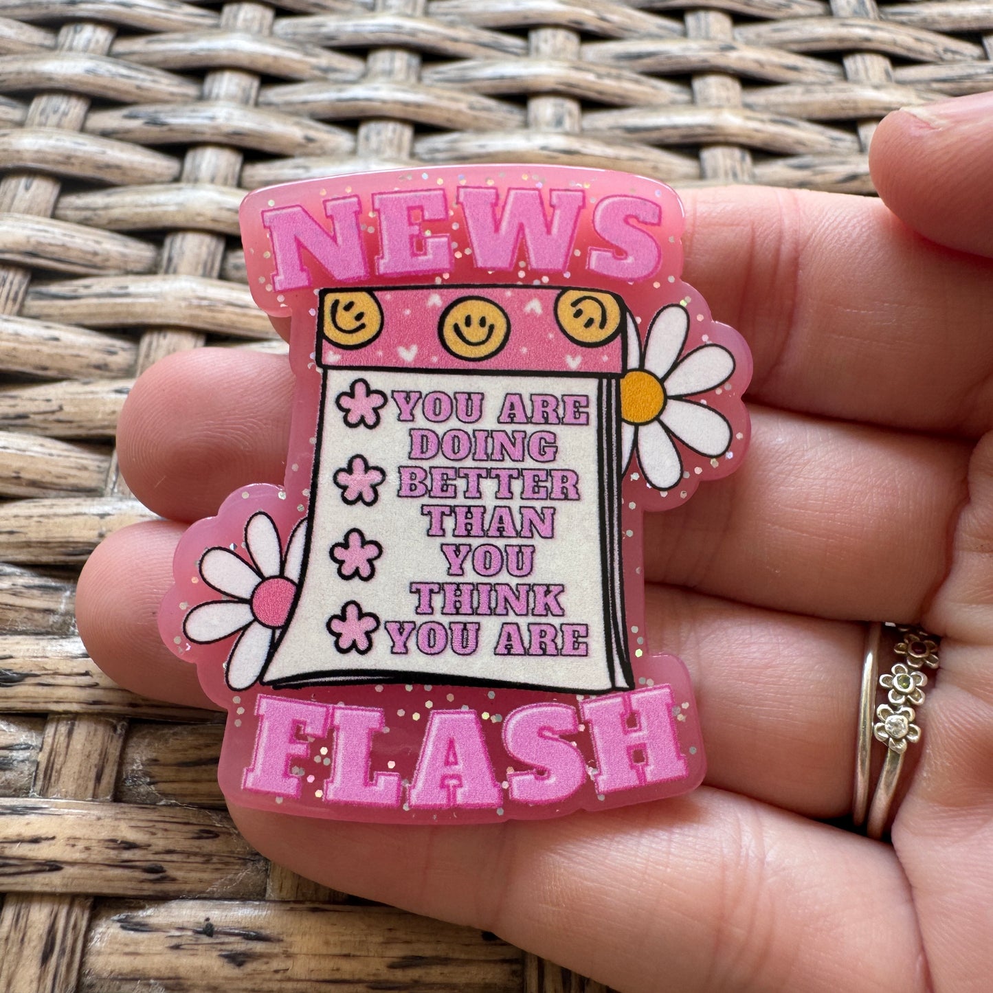 Acrylic Fatback, Planar, Cabochon, Craft Supply - Inspirational News Flash