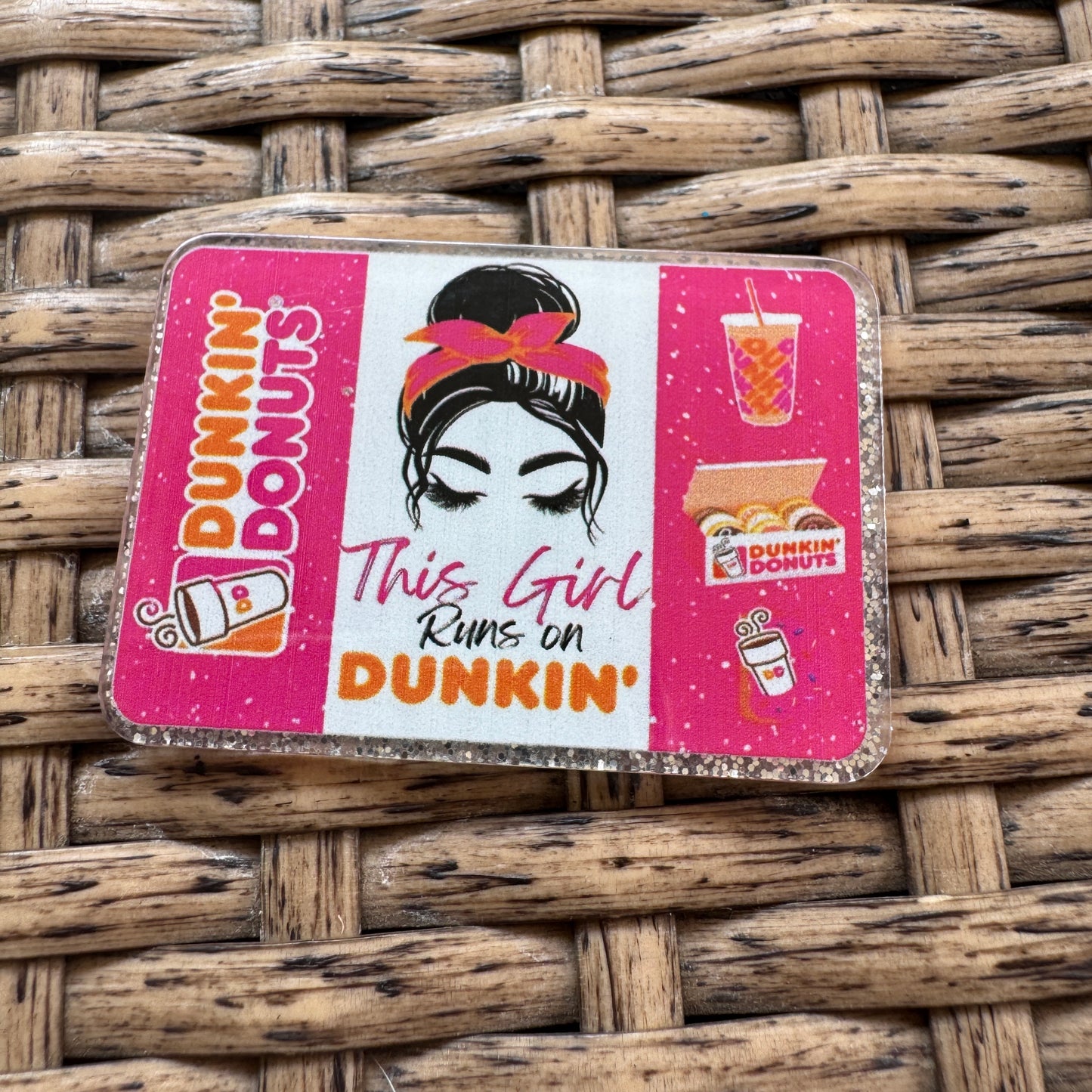 Acrylic Fatback, Planar, Cabochon, Craft Supply - Coffee - Dunkin