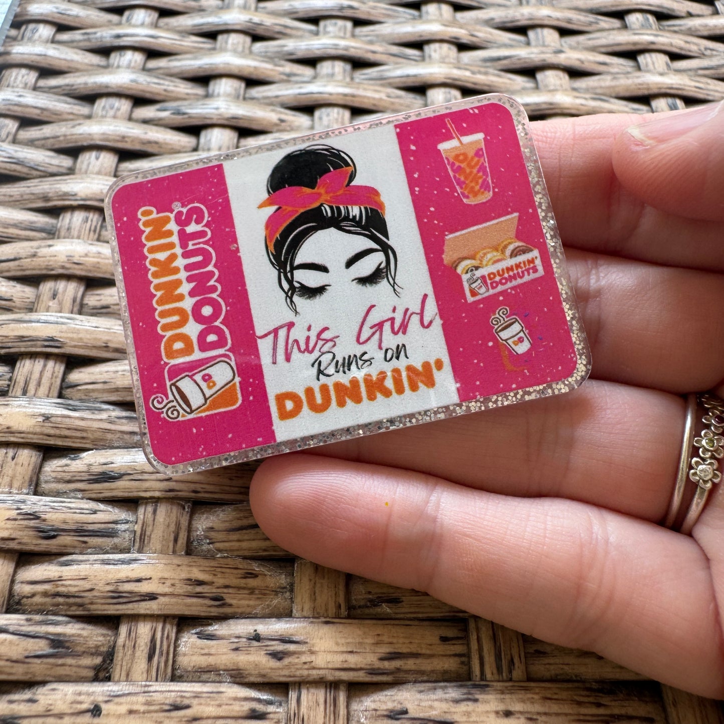 Acrylic Fatback, Planar, Cabochon, Craft Supply - Coffee - Dunkin